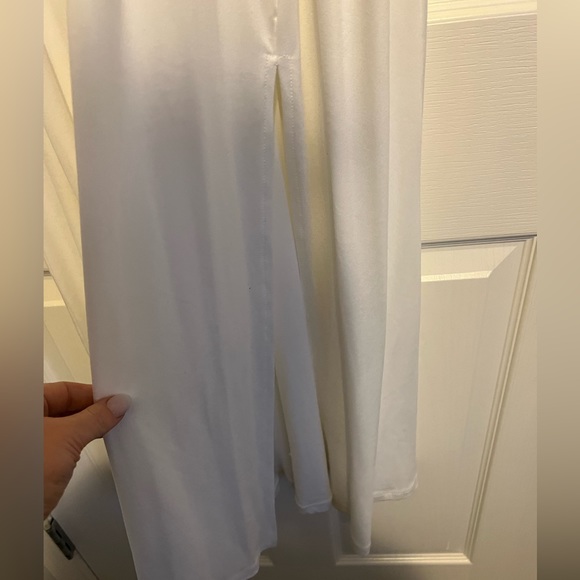 White Maxi Dress with Knee Slit - New with Tag - Medium - Picture 2 of 3